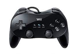 WII: CONTROLLER - CLASSIC CONTROLLER PRO - BLACK (USED)